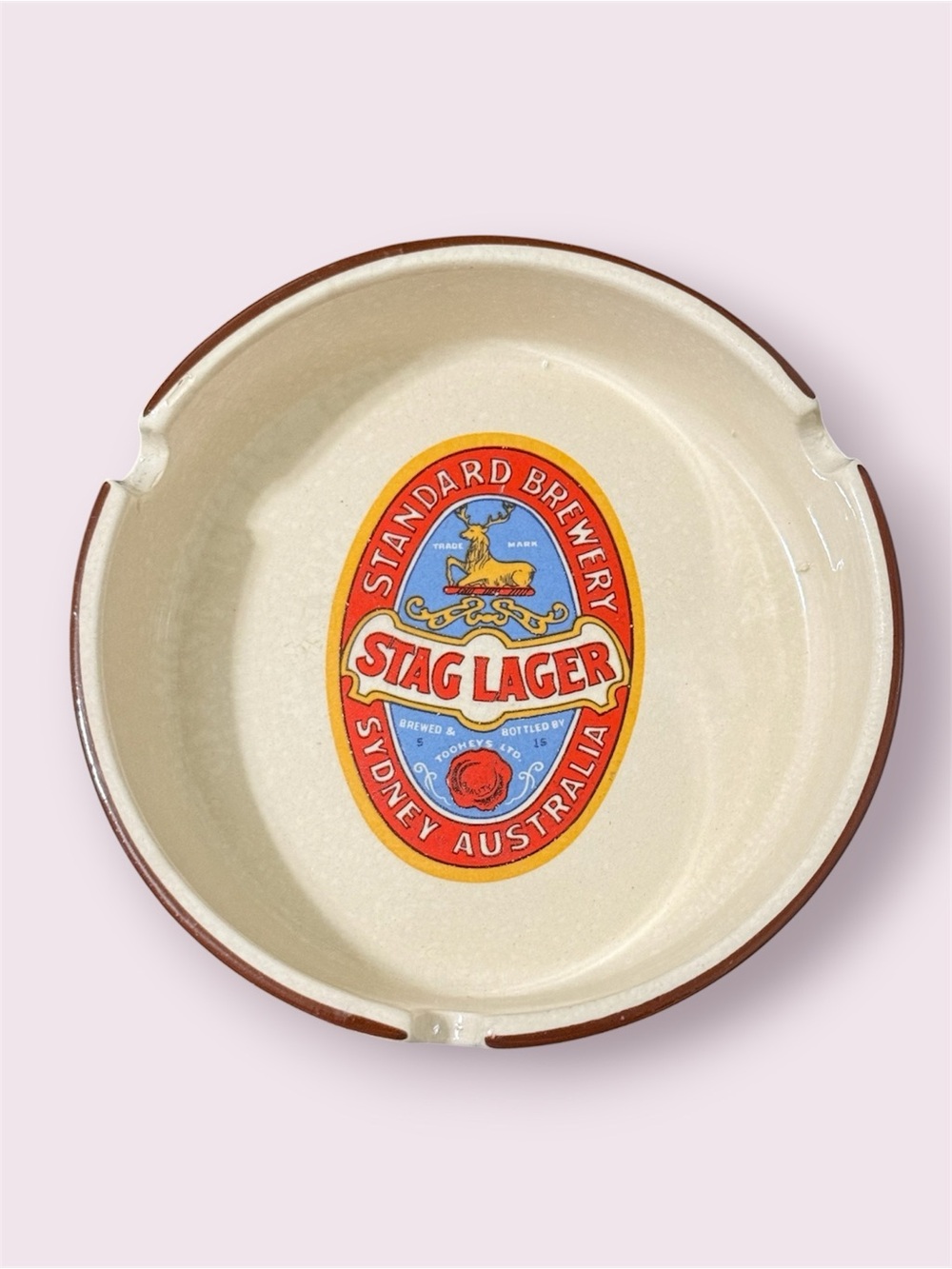 Vintage Stag Lager Sydney Australia Standard Brewery Toohey’s Ashtray 1960'S